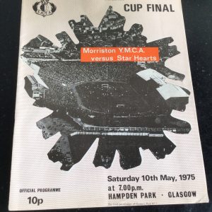 Morriston Y.M.C.A. v Star Hearts Scottish Amateur Cup Final Matchday Programme 1975