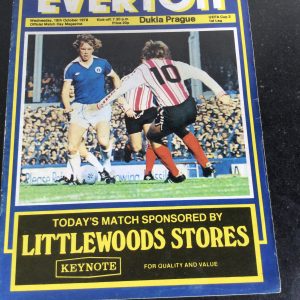 Everton v Dukla Prague UEFA Cup Matchday Programme 1978