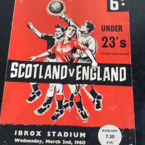 Scotland v England Under 23's International Matchday Programme 1960