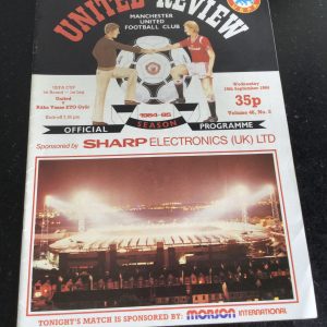 Manchester United v Raba Vasas UEFA Cup Matchday Programme 1984