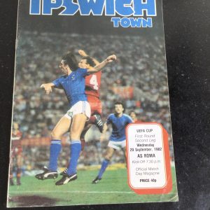 Ipswich Town v AS Roma UEFA Cup Matchday Programme 1982