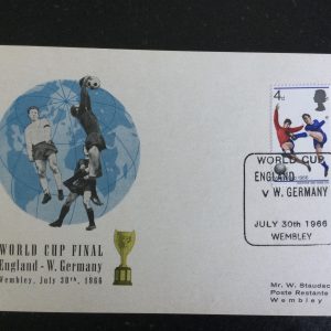 1966 World Cup Final Day England v W.Germany First Day Cover 30 JUL 1966