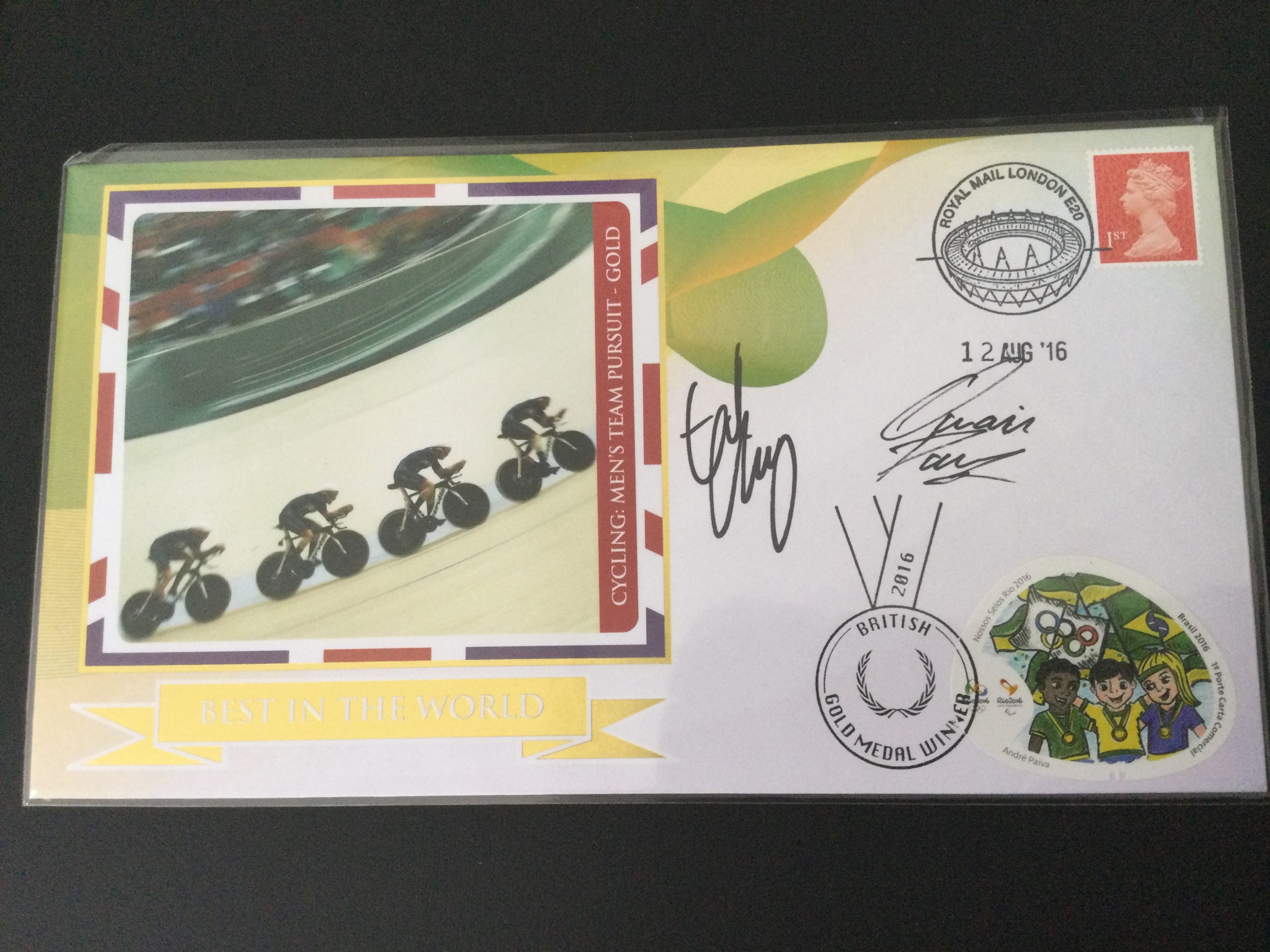 Benham Cycling Men's Team Pursuit Best in the World Collection Signed First Day Cover Rio Olympic Games 2016