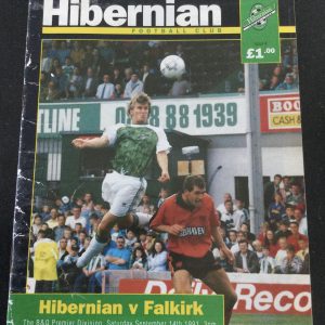 Hibernian (Hibs) v Falkirk League Matchday Programme 1991