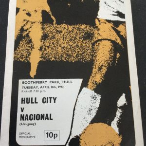 Hull City v Nacional (Uruguay) Matchday Programme 1972