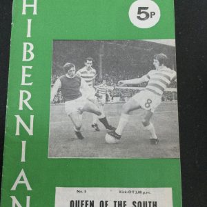 Hibernian (Hibs) v Queen of the South League Cup Matchday Programme 1972