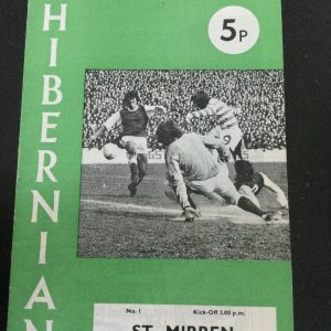 Hibernian (Hibs) v St Mirren Dryburgh Cup Matchday Programme 1973