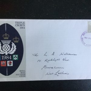 Royal Mail Commemorative Cover Scottish Rugby Grand Slam 1984