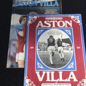 Aston Villa v Nottingham Forest, Middlesbrough League Matchday Programmes 1974-1981