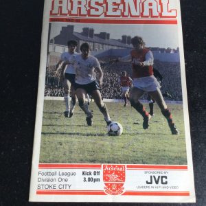 Arsenal v Stoke City League Matchday Programme 1983