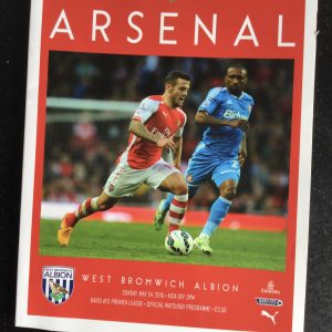 Arsenal v West Bromwich Albion League Matchday Programme 2015