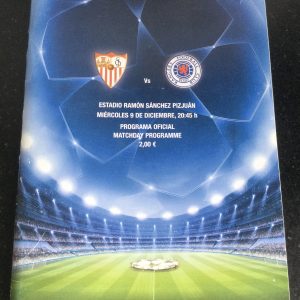 Sevilla v Rangers Champions League Matchday Programme 2009