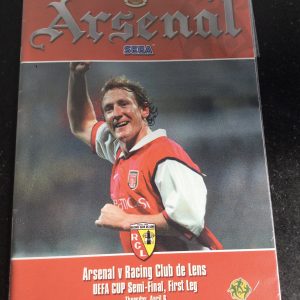 Arsenal v Racing Club de Lens UEFA Cup Semi Final Matchday Programme 2000