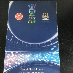 Aalborg v Manchester City UEFA Cup Matchday Programme 2009