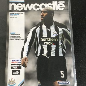 Newcastle United v Manchester City League Matchday Programme 2010