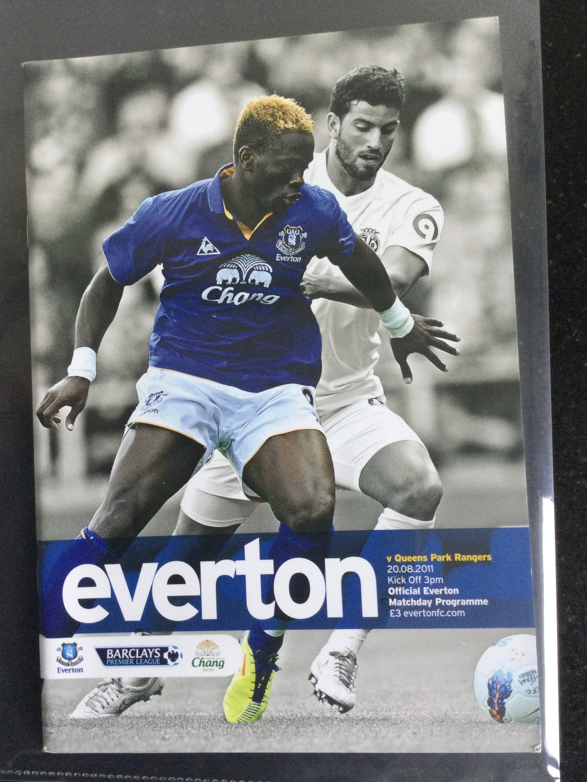 Everton v Queen's Park Rangers League Matchday Programme 2011