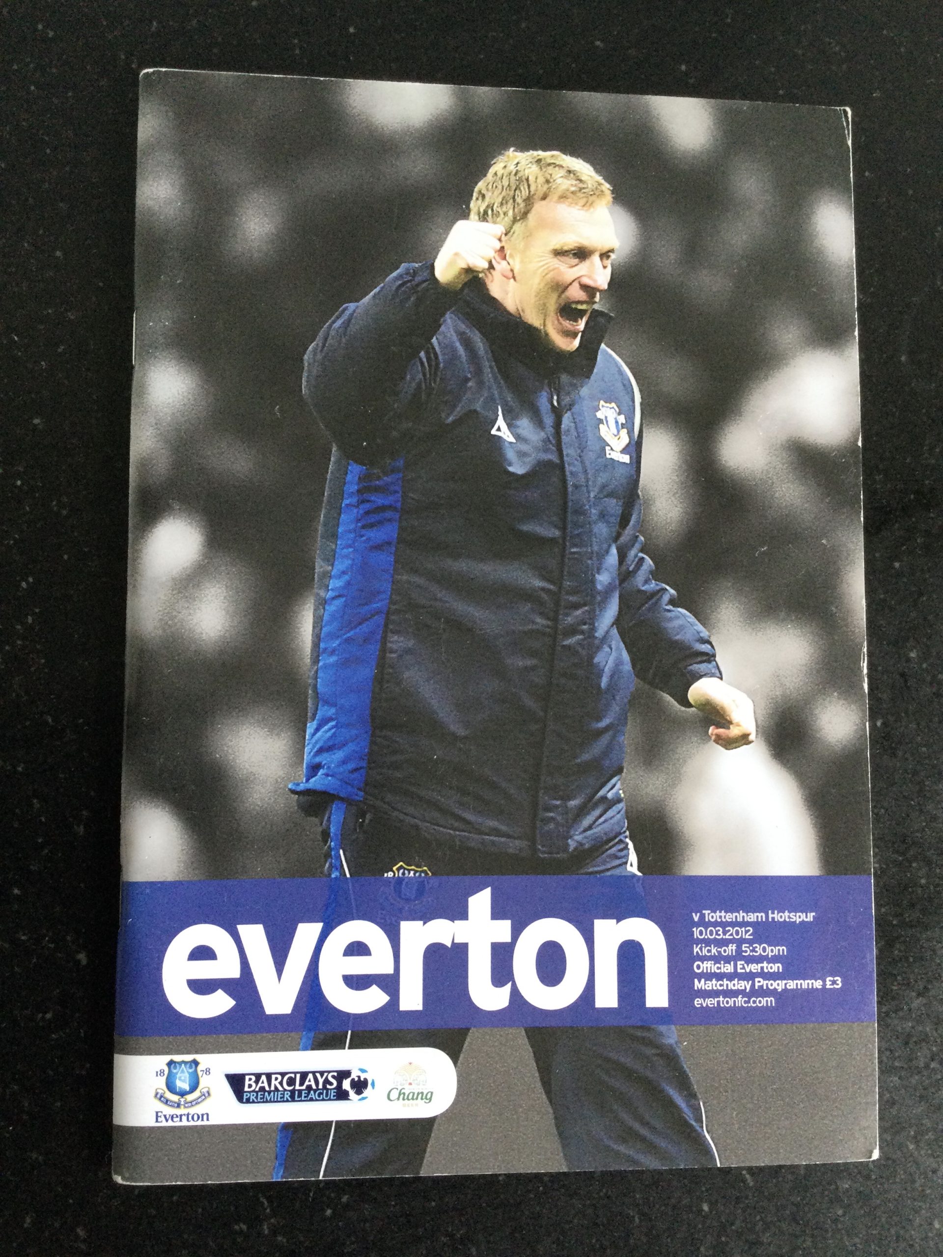 Everton v Tottenham Hotspur League Matchday Programme 2012