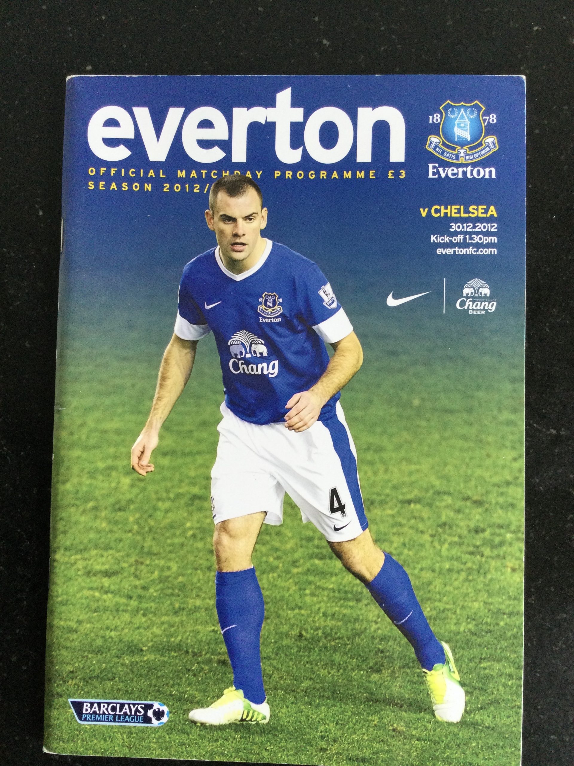 Everton v Chelsea League Matchday Programme 2012