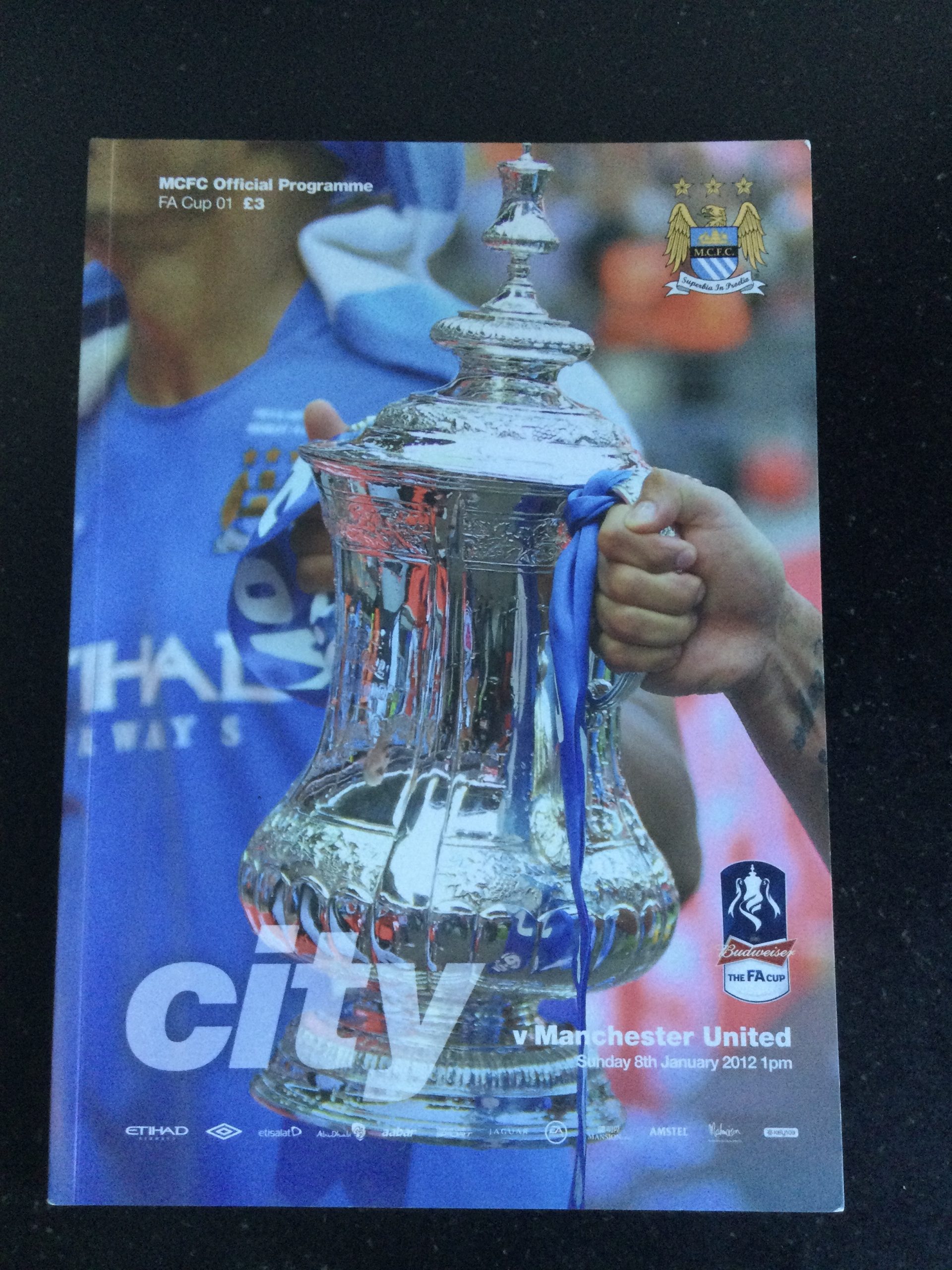 Manchester City v Manchester United F.A. Cup Matchday Programme 2012
