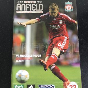 Liverpool v Middlesbrough League Matchday Programme 2008