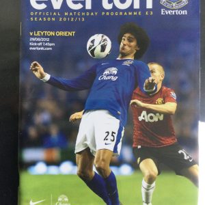 Everton v Leyton Orient League Cup Matchday Programme 2012
