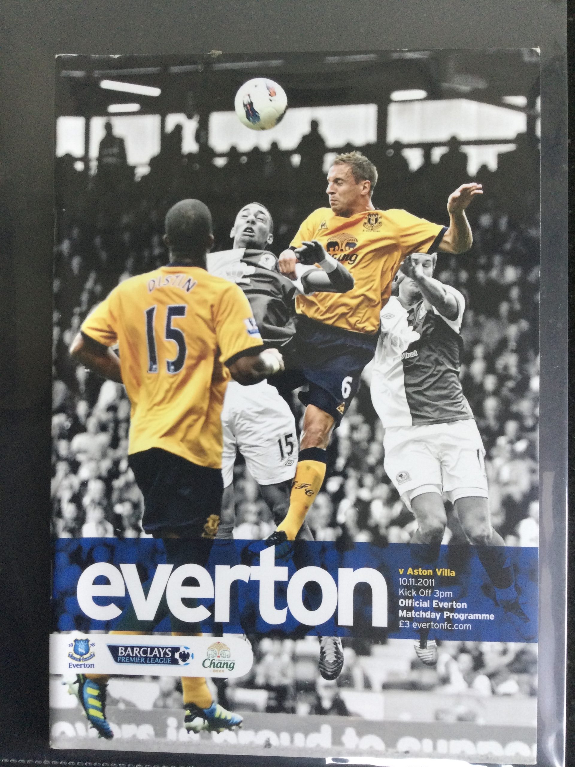 Everton v Aston Villa League Matchday Programme 2011