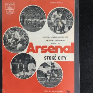 Arsenal v Stoke City League Matchday Programme 1972