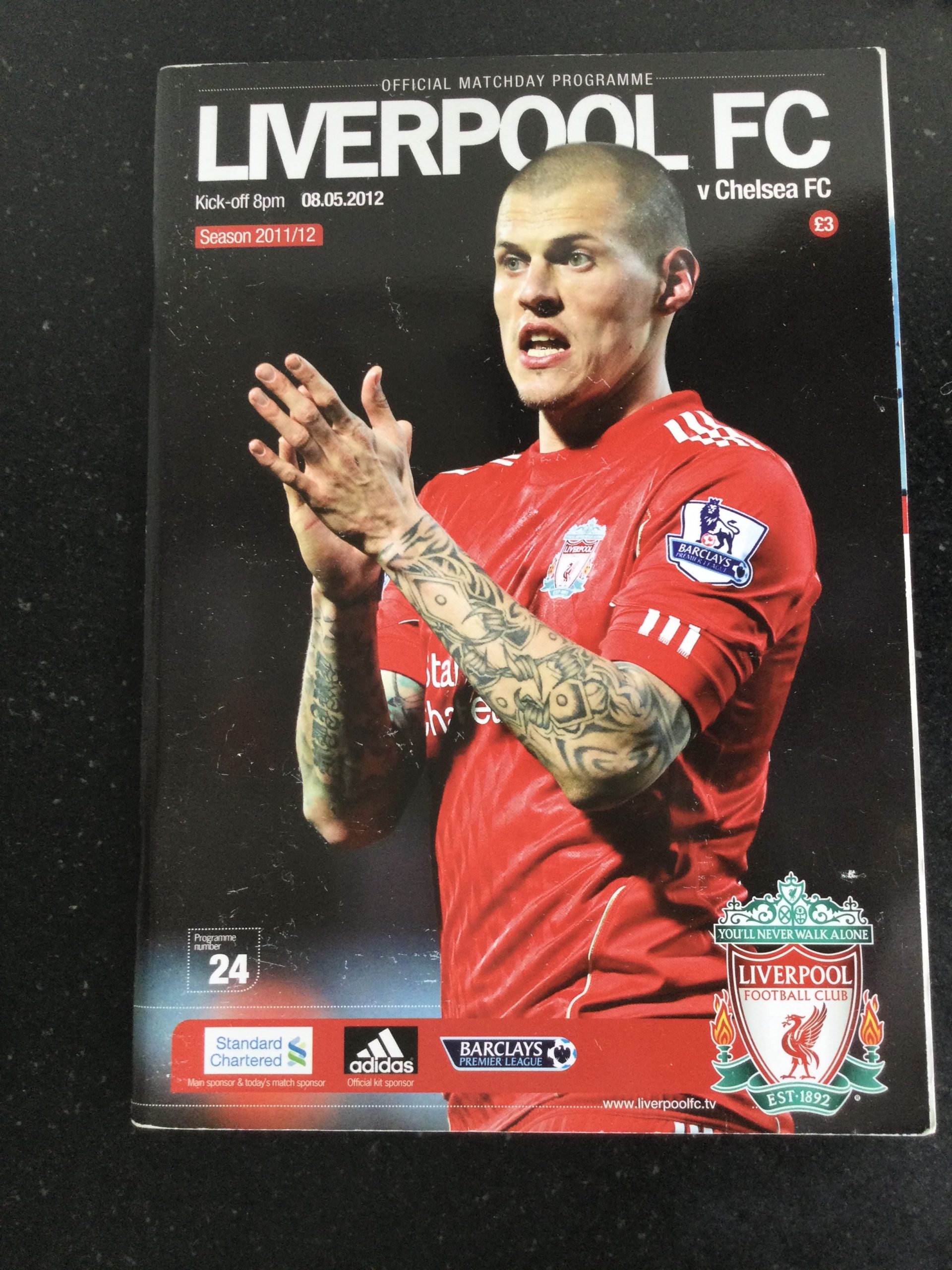 Liverpool v Chelsea League Matchday Programme 2012