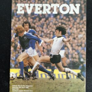 Everton v Bolton Wanderers League Matchday Programme 1980