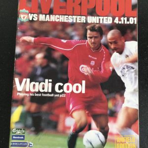 Liverpool v Manchester United League Matchday Programme 2001