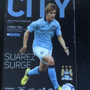 Manchester City v Aston Villa League Cup Matchday Programme 2012