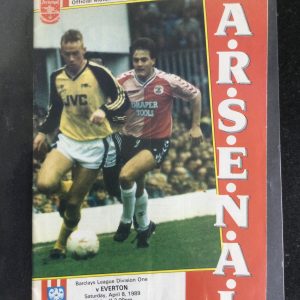 Arsenal v Everton League Matchday Programme 1989