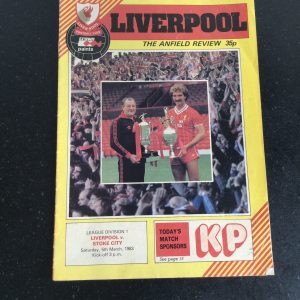 Liverpool v Stoke City League Matchday Programme 1983