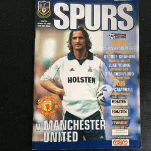 Tottenham Hotspur v Manchester United League Matchday Programme 1999