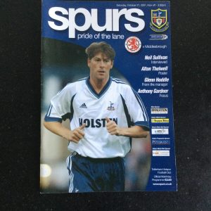 Tottenham Hotspur v Middlesbrough League Matchday Programme 2001