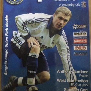 Tottenham Hotspur v Coventry City League Matchday Programme 2001