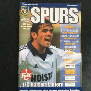 Tottenham Hotspur v Kaiserlautern UEFA Cup Matchday Programme 1999