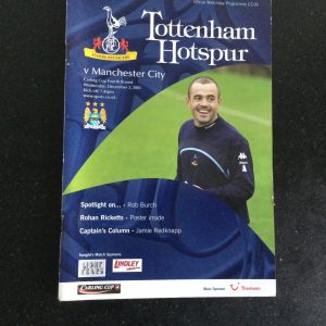 Tottenham Hotspur v Manchester City League Cup Matchday Programme 2003