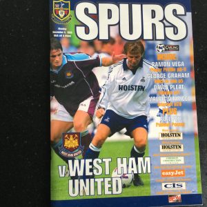 Tottenham Hotspur v West Ham United League Matchday Programme 1999