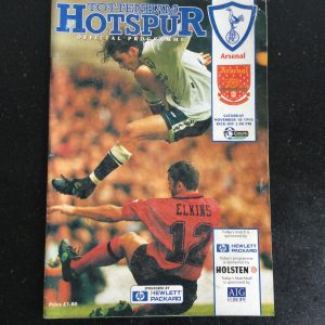 Tottenham Hotspur v Arsenal League Matchday Programme 1995